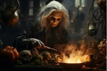 Artem Maltsev Unsplash img   Midwife casting a spell so all of the men in the village will&nbsp; disappear .